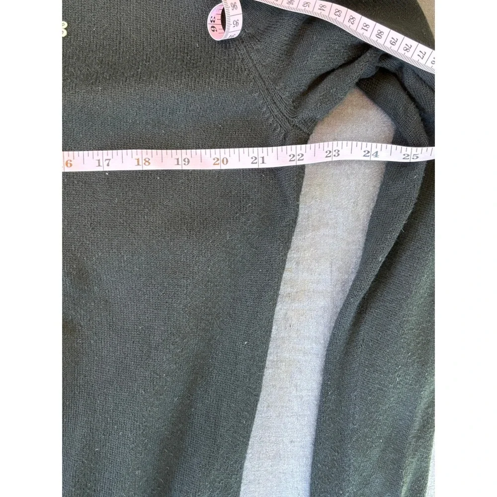Lacoste V-Neck Sweater Black Mens Size 5 Large Long Sleeve Pullover Knit Logo‎